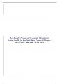 Test Bank For Varcarolis’ Essentials of Psychiatric Mental Health Nursing 5th Edition Fosbre All Chapters (1-28) |A+ ULTIMATE GUIDE 2023