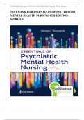 Test Bank for Essentials of Psychiatric Mental Health Nursing 8th Edition Morgan