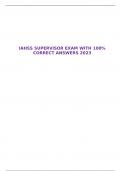 IAHSS SUPERVISOR EXAM WITH 100% CORRECT ANSWERS 2023