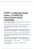 SAPPC Certification Study  Guide // COMPLETE  SOLUTIONS WITH  ANSWERS.