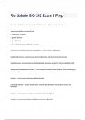 Rio Salado BIO 202 Exam 1 Prep questions and verified correct  answers