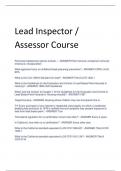 Lead Inspector /  Assessor Course