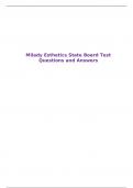 Milady Esthetics State Board Test Questions and Answers