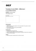 ocr A Level Media Studies (H409/02) QUESTION PAPER June2023.