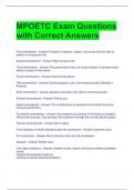 MPOETC Exam Questions with Correct Answers 