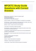 MPOETC Study Guide Questions with Correct Answers 