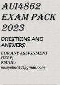 AUI4862 EXAM PACK 2023