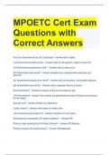 MPOETC Cert Exam Questions with Correct Answers 