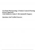 Test Bank Pharmacology A Patient-Centered Nursing  Process Approach, 11th Edition by Linda E. McCuistion58 Chapters Questions And Verified Answers.