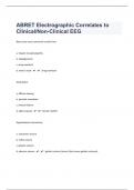 ABRET Electrographic Correlates to Clinical/Non-Clinical EEG 37 Questions And Answers