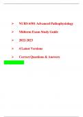 NURS 6501 Advanced Pathophysiology Midterm Exam Study Guide 4 Latest Versions 2022-2023