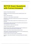  NOTCE Exam Questions with Correct Answers 