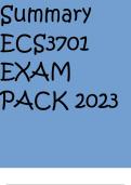 Summary ECS3701 EXAM PACK 2023