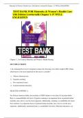 TEST BANK FOR Maternity & Women’s Health Care 12th Edition Lowdermilk Chapter 1-37 WELL ENLIGHTEN