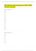 NIH stroke scale-test group A with 100% correct answers.