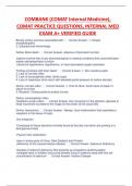 COMBANK (COMAT Internal Medicine),  COMAT PRACTICE QUESTIONS, INTERNAL MED  EXAM A+ VERIFIED GUIDE