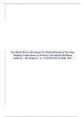 Test Bank Davis Advantage for Medical-Surgical Nursing: Making Connections to Practice 2nd edition Hoffman Sullivan - All chapters | A+ ULTIMATE GUIDE 2022