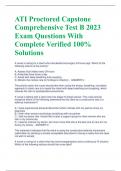 ATI Proctored Capstone  Comprehensive Test B 2023  Exam Questions With  Complete Verified 100% Solutions