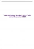 Musculoskeletal Saunders NCLEX with complete solution 2023