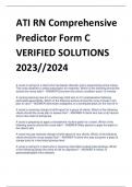 ATI RN Comprehensive  Predictor Form C  VERIFIED SOLUTIONS  2023//2024