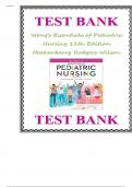 Wong’s Essentials of Pediatric Nursing 11th Edition Hockenberry Rodgers Wilson Test Bank.