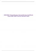 ONS/ONCC Chemotherapy Immunotherapy Certificate Exam With 100% Correct Answers 2023