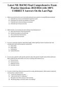 Latest NR 304/302 Final Comprehensive Exam Practice Questions 2023/2024 with 100% CORRECT Answers On the Last Page