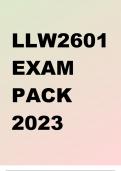 LLW2601 EXAM PACK 2023