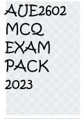 AUE2602 MCQ EXAM PACK 2023