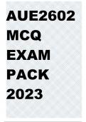 AUE2602 MCQ EXAM PACK 2023