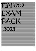 FIN3702 EXAM PACK 2023