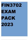 FIN3702 EXAM PACK 2023