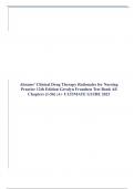 Abrams' Clinical Drug Therapy Rationales for Nursing Practice 12th Edition Geralyn Frandsen Test Bank All Chapters (1-56) |A+ ULTIMATE GUIDE 2023