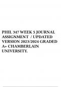 PHIL 347 WEEK 5 JOURNAL ASSIGNMENT / UPDATED VERSION 2023/2024