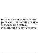 PHIL 347 WEEK 2 ASSIGNMENT JOURNAL / UPDATED VERSION 2023/2024