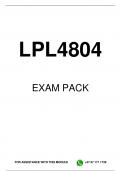 LPL4804 EXAM PACK 2024