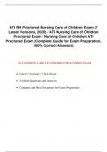 ATI RN Proctored Nursing Care of Children Exam (7 Latest Versions, 2020) / ATI Nursing Care of Children Proctored Exam / Nursing Care of Children ATI Proctored Exam (Complete Guide for Exam Preparation, 100% Correct Answers