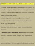 NBHWC Section 3 General Health and Wellness and Chronic Diseases Latest 2023/2024[100% correct answers & explanations]