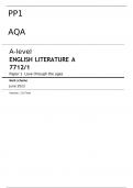 AQA A-level ENGLISH LITERATURE A 7712/1 Paper 1  JUNE 2023 FINAL MARK SCHEME Love through the ages 