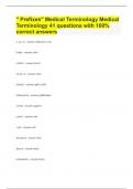 Prefixes Medical Terminology Medical Terminology |41 questions with 100% correct answers