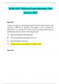 NURS 6521 Midterm Exam Questions And Answers 2022