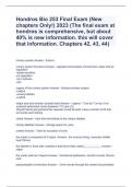 Hondros Bio 253 Final Exam (New chapters Only!) 2023 (The final exam at hondros is comprehensive, but about 40% is new information. this will cover that information. Chapters 42, 43, 44)