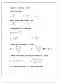 Information and statistics formula