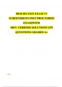 HESI RN EXIT EXAM V3 SCREENSHOTS INET PROCTORED EXAM|WITH 100% VERIFIED SOLUTIONS |159 QUESTIONS GRADED A+