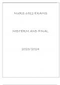 NURS 6512 EXAMS MIDTERM AND FINAL 20232024