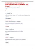 Procedures Ch4 Test graded a+ | questions and complete answers 100% correct