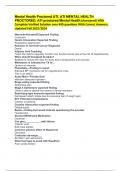 Mental Health Proctored ATI, ATI MENTAL HEALTH PROCTORED, ATI proctored Mental Health (Answered) With Complete Verified Solution over 400 questions With Correct Answers, Updated Fall 2023/2024