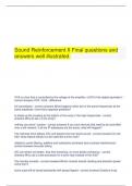  Sound Reinforcement II Final questions and answers well illustrated.