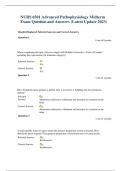 NURS 6501 Advanced Pathophysiology Midterm Exam Question and Answers (Latest Update 2023)