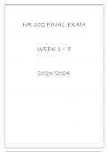 NR 602 FINAL EXAM WEEK 1 - 8 20232024.